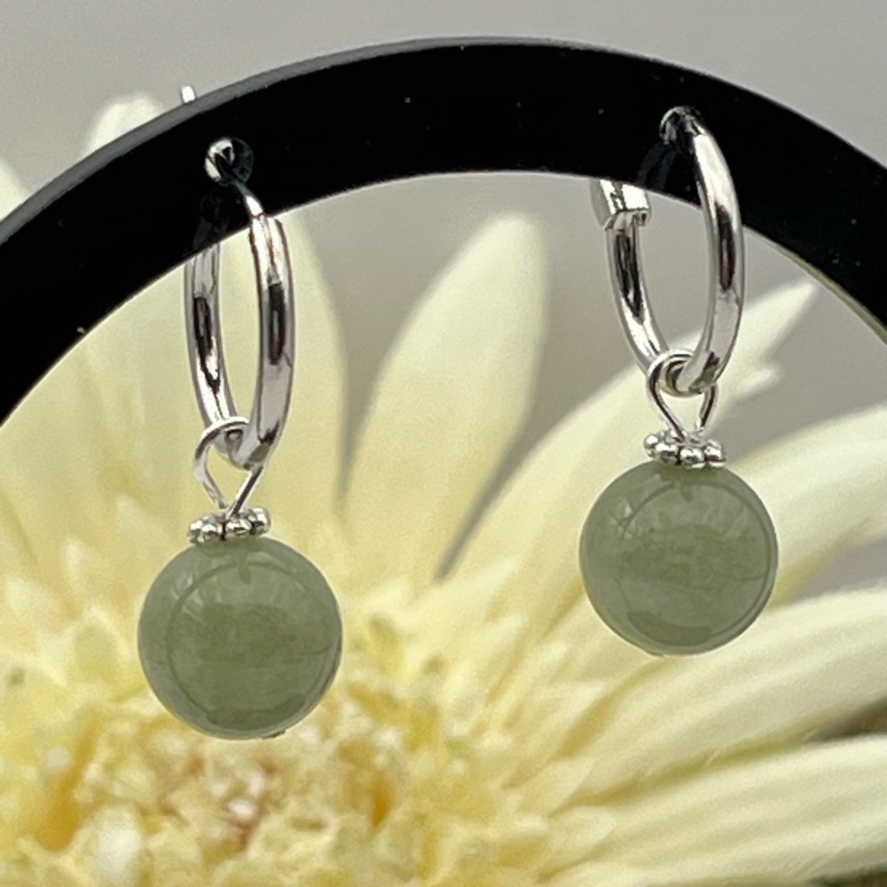 GREEN JADEITE EARRINGS